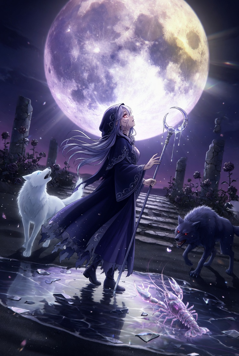 The Moon tarot card