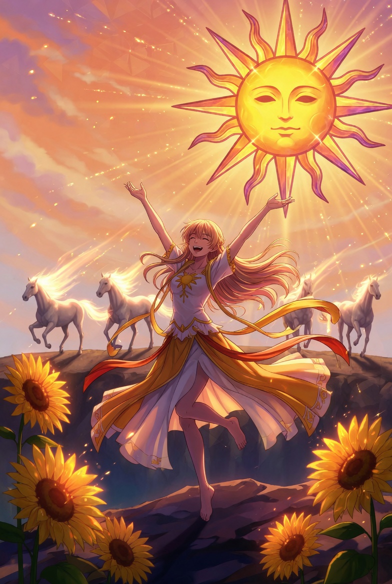 The Sun tarot card